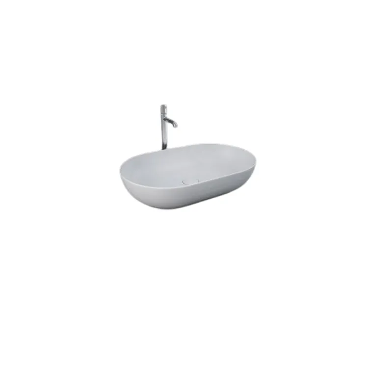 RAK Ceramics FEELING Umywalka slim nablatowa owalna 55x35 cm biały mat (500) FEECT5500500A
