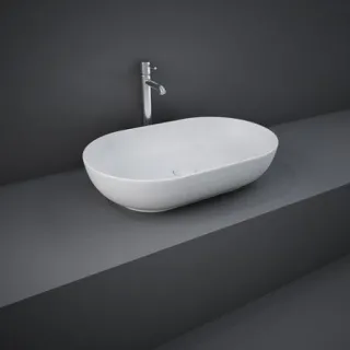 RAK Ceramics FEELING Umywalka slim nablatowa owalna 55x35 cm biały mat (500) FEECT5500500A