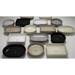 RAK Ceramics FEELING Umywalka slim nablatowa okrągła 42 cm biały połysk (AWHA) FEECT42000AWHA