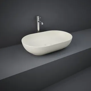 RAK Ceramics FEELING Umywalka slim nablatowa owalna 55x35 cm beż mat (505) FEECT5500505A