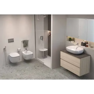RAK Ceramics ILLUSION Miska WC podwieszana Rimless 52x38 cm biały połysk ILLWC1446AWHA