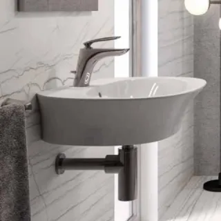 RAK Ceramics SENSATION Umywalka podwiesz. & nablat. 55x46 cm z otworem biały połysk SENWB5501AWHA