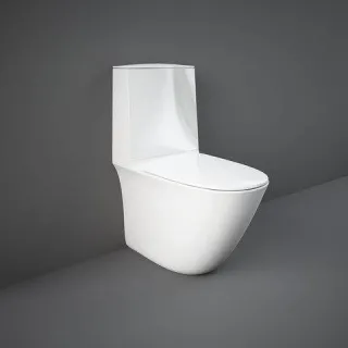 RAK Ceramics SENSATION Miska WC Rimless do kompaktu 62x38 cm biały połysk SENWC1146AWHA