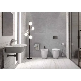 RAK Ceramics SENSATION Umywalka podwiesz. & nablat. 55x46 cm z otworem biały połysk SENWB5501AWHA