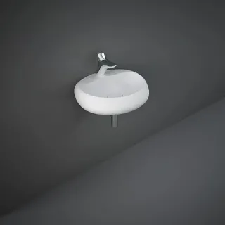 RAK Ceramics CLOUD Umywalka podwiesz. & nablat. owalna 55x42cm z otworem biały mat CLOWB5501500A