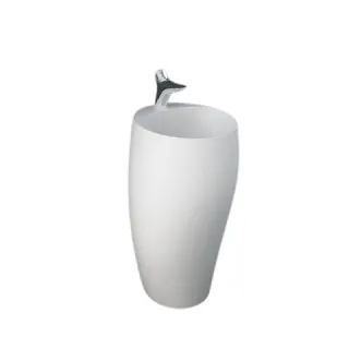 RAK Ceramics CLOUD Umywalka wolnostojąca okrągła 50x47cm z otworem biały mat CLOFS5001500A