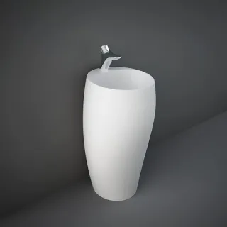 RAK Ceramics CLOUD Umywalka wolnostojąca okrągła 50x47cm z otworem biały mat CLOFS5001500A