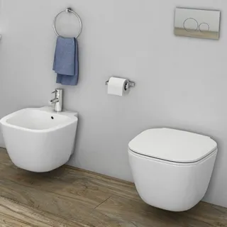 RAK Ceramics ONE Miska WC podwiesz, Rimless 52x36,5cm biały połysk EL13AWHA,ONWC00006