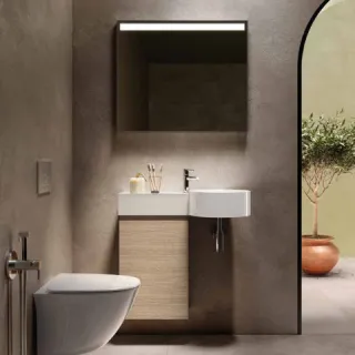 RAK Ceramics JOY Lustro wiszące 80 x 68 cm z oświetleniem LED-prostokąt JOYMR08068LED