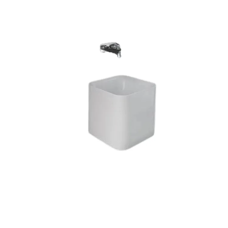 RAK Ceramics PETIT Umywalka nablatowa kwadrat 36 cm biały Połysk PETCT23400AWHA