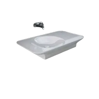 RAK Ceramics VALET Umywalka podwieszana & nablatowa 92 x 50,5 cm blat P biały połysk VALWB09200AWHA
