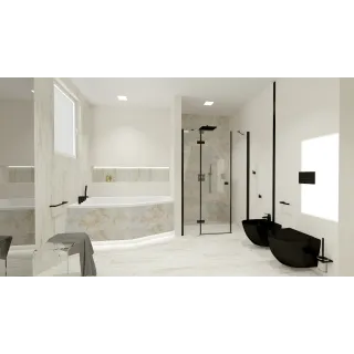 RaCer Zestaw MEDEA Miska z Deską WC Slim W/O podwiesz. 49 cm Czarny Mat RACSET01ME504