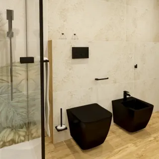 RaCer Bidet DAVOS podwieszany 52 cm Czarny Mat RACBD02DS504