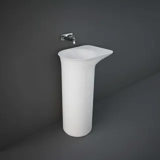 RAK Ceramics VALET Umywalka wolnostojąca 53x39,5x90 cm Blat P odpływ do podłogi biały mat VALFS5300500A
