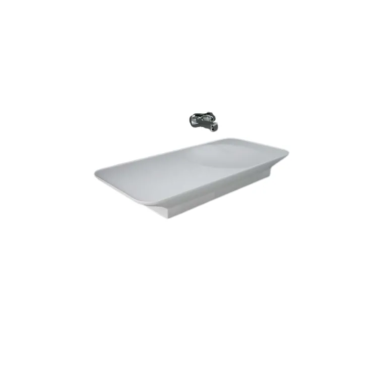 RAK Ceramics VALET Umywalka podwieszana & nablatowa 112x50,5 cm blat L biały mat VALWB11300500A