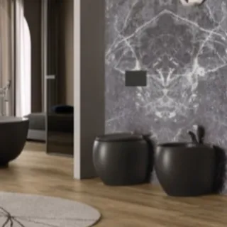 RAK Ceramics Cloud Miska WC stojąca Rimless 56x40 cm CZARNY MAT CLOWC1346504A