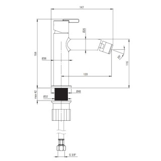 Deante Silia Bateria bidetowa chrom BQS_030M