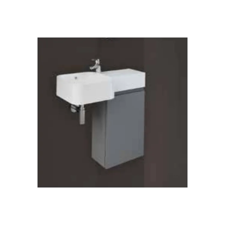 RAK Ceramics Zestaw PETIT Umywalka kwadrat P z otworem, szafka JOY szary PET477JOY040UGYO
