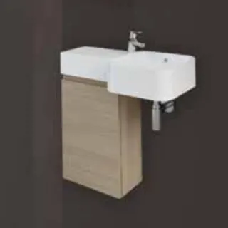 RAK Ceramics Zestaw PETIT Umywalka kwadrat L z otworem,...