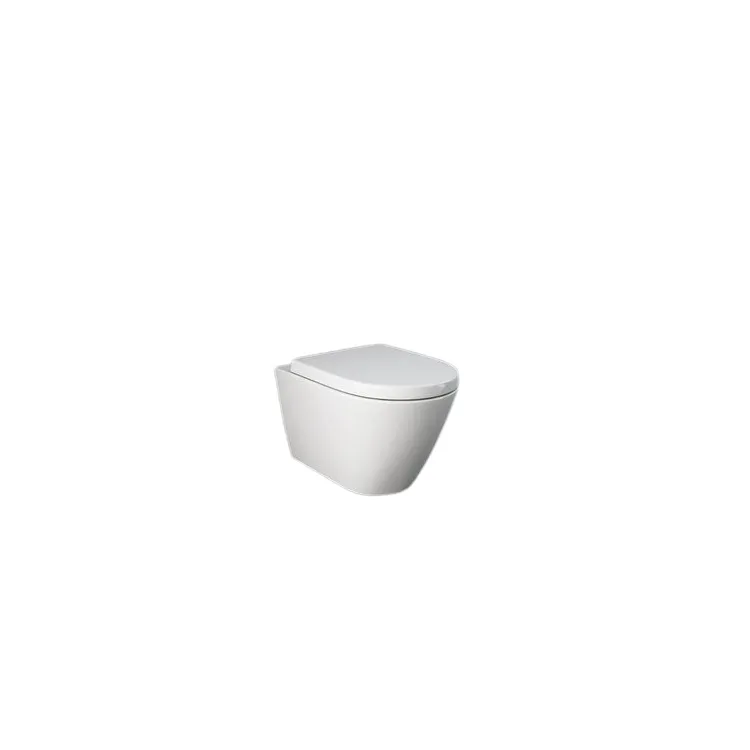 RAK Ceramics Zestaw RESORT Miska WC podwiesz. 52cm Rimless & deska WC W/O biały połysk RESO5SET