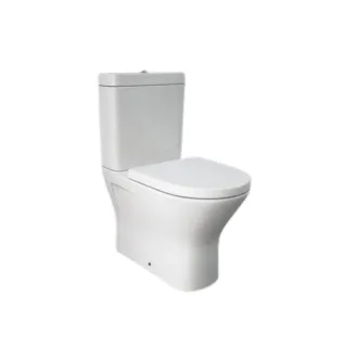 RAK Ceramics Zestaw RESORT kompakt: Miska WC Rimless do kompaktu 60cm & zbiornik do kompaktu & deska WC slim W/O RESO3SET
