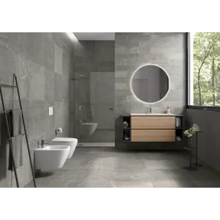 RAK Ceramics Zestaw RESORT Miska WC podwiesz. 52cm Rimless & deska WC slim W/O biały połysk RESO1SET