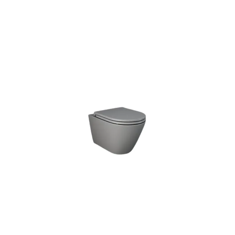 RAK Ceramics FEELING RESORT Miska WC podwieszana Rimless szary mat (503) &deska WC w/o szary mat FEEL4SET