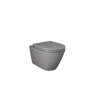 RAK Ceramics FEELING RESORT Miska WC podwieszana Rimless szary mat (503) &deska WC w/o szary mat FEEL4SET
