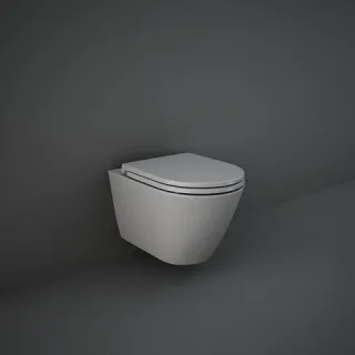 RAK Ceramics FEELING RESORT Miska WC podwieszana Rimless szary mat (503) &deska WC w/o szary mat FEEL4SET