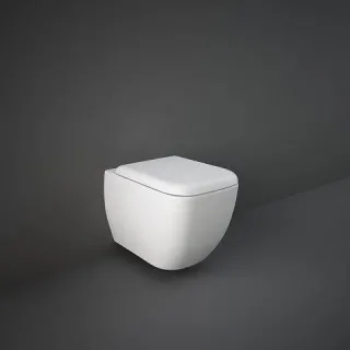 RAK Ceramics Zestaw METROPOLITAN Miska WC podwiesz. Rimless & deska WC slim W/O biały połysk METR1SET