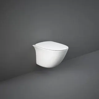 RAK Ceramics Zestaw SENSATION Miska WC podwiesz. Rimless 48cm & deska WC W/O biały połysk SENS2SET