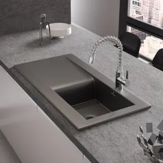 RAK Ceramics DREAM2 zlewozmywak ceramiczny 1 komora szary...