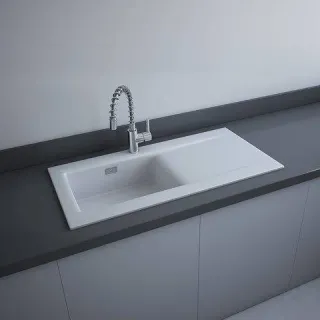 RAK Ceramics DREAM2 zlewozmywak ceramiczny 1 komora biały...