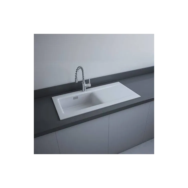 RAK Ceramics DREAM2 zlewozmywak ceramiczny 1 komora biały mat 101 x 51 cm DRE2BIM