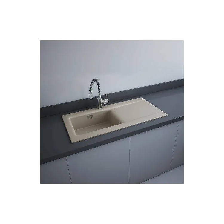 RAK Ceramics DREAM2 zlewozmywak ceramiczny 1 komora cappuccino mat 101 x 51 cm DRE2CAM