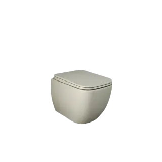 RAK Ceramics FEELING METROPOLITAN Miska WC podwieszana Rimless beż mat (505) &deska WC w/o beż mat METRFEEL2SET