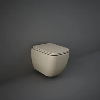 RAK Ceramics FEELING METROPOLITAN Miska WC podwieszana Rimless cappuccino mat (514) &deska WC w/o capp mat METRFEEL3SET