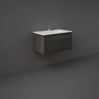 RAK Ceramics Zestaw Joy Umywalka & Szafka UNO Joy podumywalkowa podwieszana 80 MOKA WALNUT SETJOYUNOWH080MOK