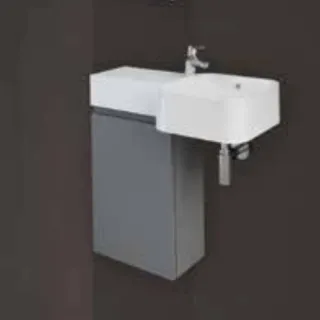 RAK Ceramics Zestaw PETIT Umywalka kwadrat L z otworem,...