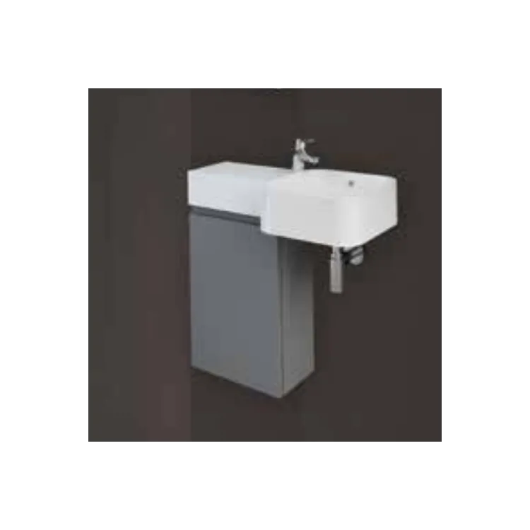RAK Ceramics Zestaw PETIT Umywalka kwadrat L z otworem, szafkaJOY szary PET377JOY040UGYO