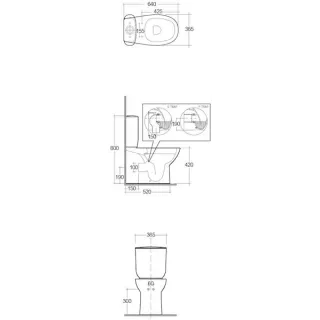 RAK Ceramics Zestaw MORNING kompakt Miska WC Rimless & deska WC slim W/O+ ZBIORNIK MORN2SET