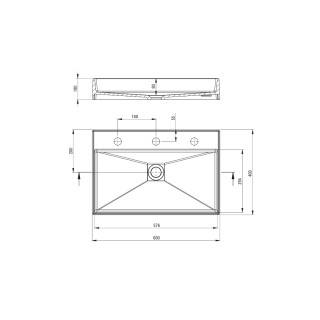 Deante Correo Umywalka nablatowa 40x60 cm czarna