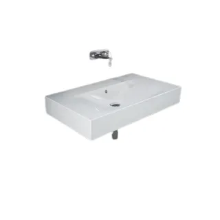 RAK Ceramics Zestaw DES Umywalka bez otworu & Szafka UNO Joy podumywalkowa podwieszana 80 MOKA WALNUT SETDESUNOWH080MOK