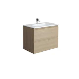 RAK Ceramics Zestaw JOY Umywalka i Szafka 80cm scandinavian Oak SETJOYWH080SOK