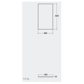 RAK Ceramics Blat meblowy RAK-Plano Techwood 81X46 cm - Scandinavian Oak PLASL08146SOK