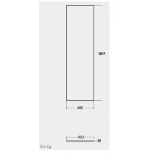 RAK Ceramics Blat meblowy RAK-Plano Techwood 161X46 cm - Moka Walnut PLASL16146MOK