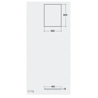RAK Ceramics Blat meblowy RAK-Plano Techwood 61X46 cm - Scandinavian Oak PLASL06146SOK