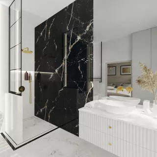 Egen Płytka ścienno-podłogowa Cosmic Black 60x120cm High Glossy (1,44)