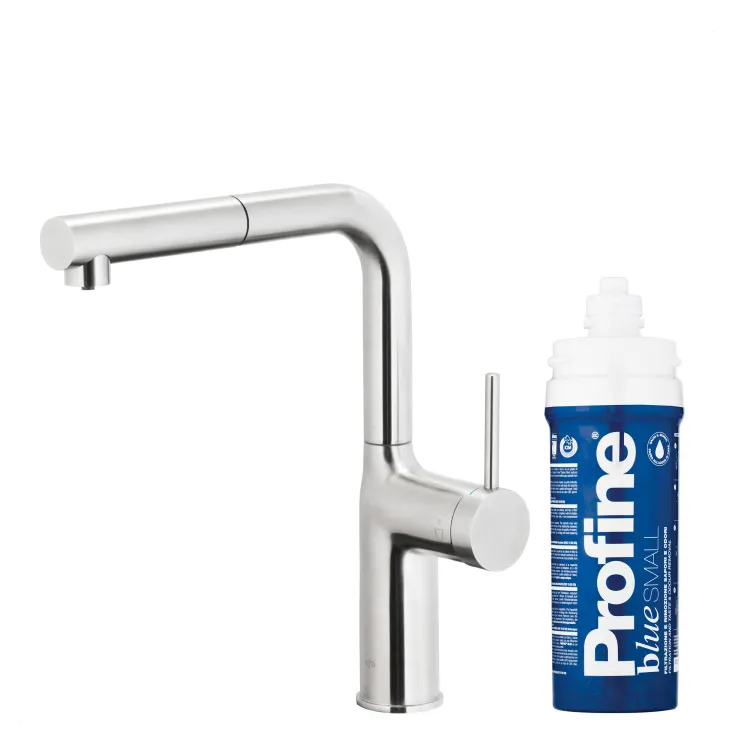 KFA Armatura DUERO PURE MOVE INOX bateria kuchenna z filtracją wody oraz wyciąganą wylewką 6623-423-22