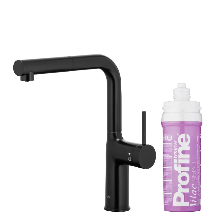 KFA Armatura DUERO PURE MOVE BLACK bateria kuchenna z filtracją wody oraz wyciąganą wylewką 6623-425-81